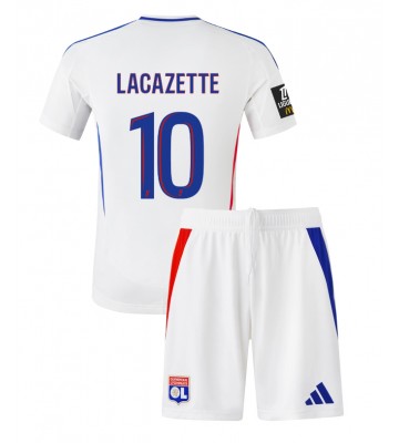 Olympique Lyonnais Alexandre Lacazette #10 Hemmakläder Barn 2024-25 Kortärmad (+ Korta byxor)